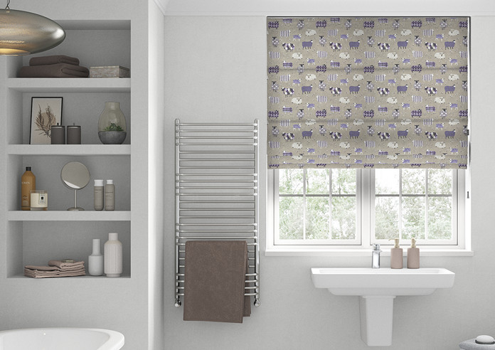 Baa Baa, Lavender - Twist&Fit Roman Blind - Image 3